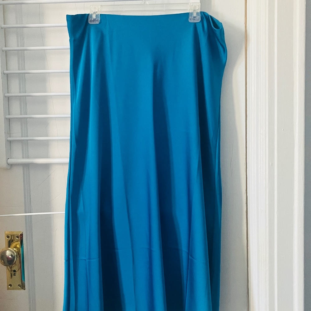 JCrew Gwyneth slip skirt, kingfisher, XL